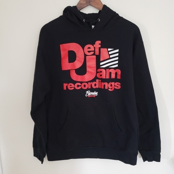 Ultra Rare Popular Demand Def Jam Recordings Hooded Sweatshirt Mens Size Medium - Picture 1 of 7